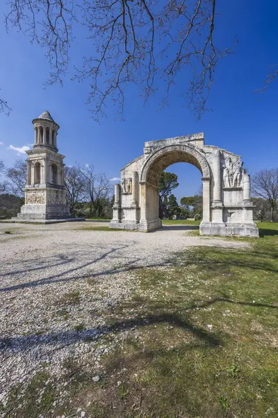 Mausoleo Glanum Sitio Arqueológico Glanum Cerca Saint Remy Provence Provenza — Foto de Stock