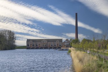 Efendim. D. F. Woudagemaal, UNESCO, Lemmer, Friesland, Hollanda 'da dünyanın en büyük buhar pompalama istasyonu.