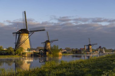Traditional Dutch windmills in Kinderdijk - Unesco site, The Netherlands