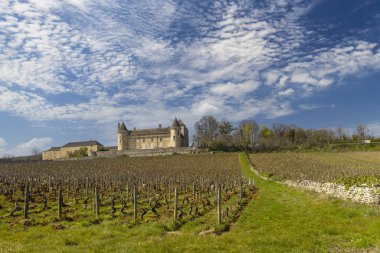 Chateau de Rully Şatosu, Saone-et-Loire kalkışı, Burgundy, Fransa