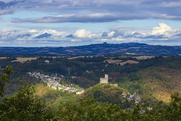 Kasteel Dorp Najac Aveyron Zuid Frankrijk — Stockfoto