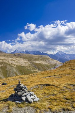 Col de l 'Iseran yakınlarındaki manzara, Savoy, Fransa