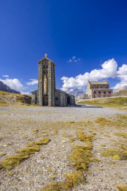 Chapelle Notre-Dame de l 'Iseran veya Notre-Dame-de-Toute-Prudence, Col de l' Iseran, Savoy, Fransa