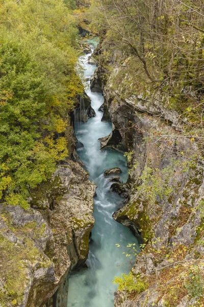 Great Soca Gorge Velika Korita Soce Triglavski National Park Slovenia — Stock Photo, Image