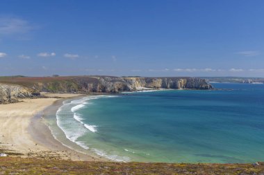 Veryach plajı (Plage du Veryac 'h), Camaret-sur-Mer, Crozon, Brittany, Fransa