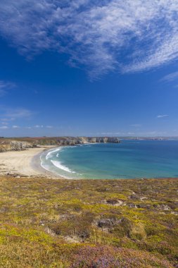 Veryach plajı (Plage du Veryac 'h), Camaret-sur-Mer, Crozon, Brittany, Fransa