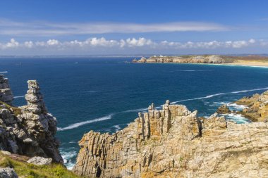 Pen-Hir Burnu (Pointe de Pen-Hir), Camaret-sur-Mer, Crozon, Brittany, Fransa
