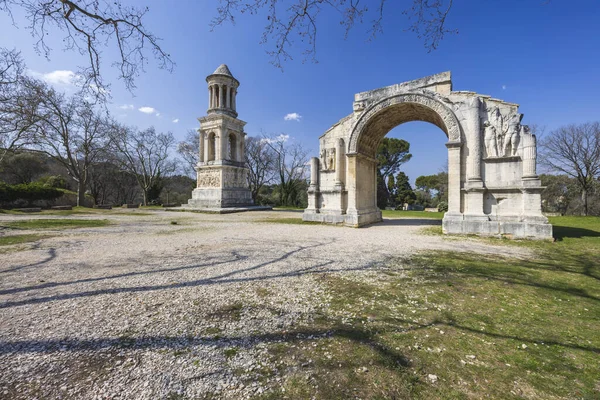 Mausoleo Glanum Sitio Arqueológico Glanum Cerca Saint Remy Provence Provenza —  Fotos de Stock