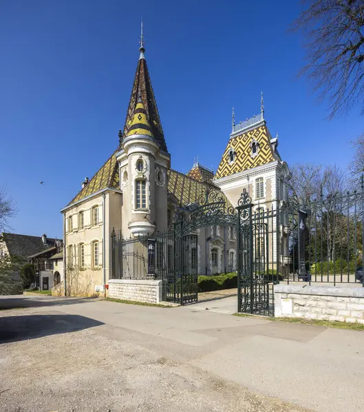 Chateau Aloxe Corton Castillo Borgoña Francia —  Fotos de Stock