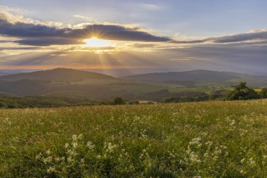 Javornk ve Nova Lhota yakınlarındaki manzara Kubikuv, Beyaz Karpatlar, Çek Cumhuriyeti 
