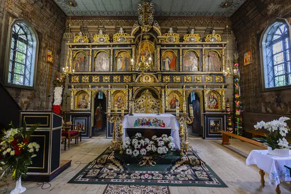Michael Archangel Gothic Wooden Church Brunary Lesser Poland Voivodeship Polónia — Fotografia de Stock