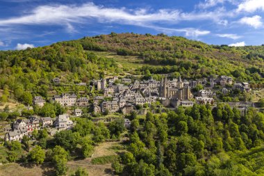UNESCO village of  Conques-en-Rouergue in Aveyron department, France