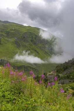 Grandes Alpes Yolu yakınlarındaki manzara, Savoy, Fransa
