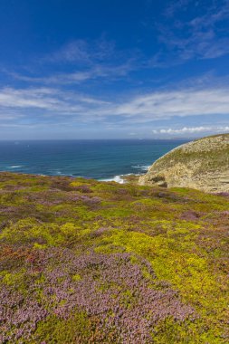 Cap de la Chevre, Crozon, Brittany, Fransa 'da manzara