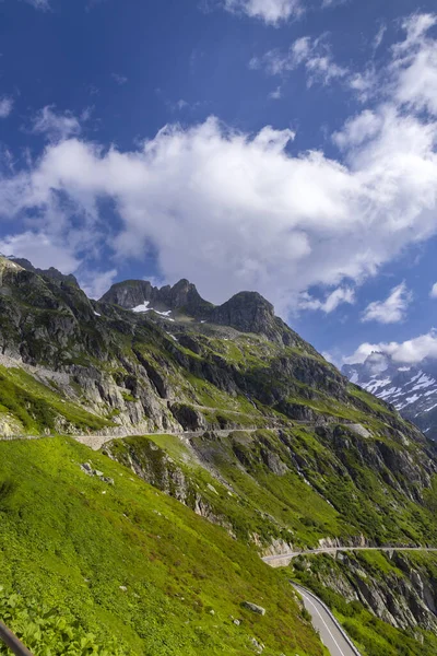 Paysage Près Sustenpass Avec Haute Route Alpine Innertkirchen Gadmen Suisse — Photo