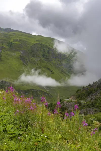 Paesaggio Vicino Route Des Grandes Alpes Savoia Francia — Foto Stock