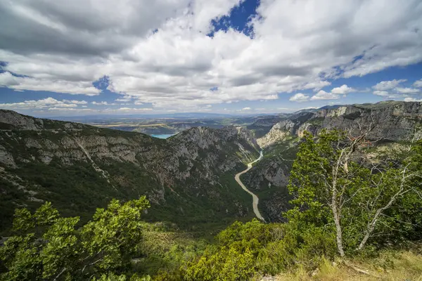 Mountain Landscape Width Canyon Verdon River Verdon Gorge Provence France — Fotografia de Stock