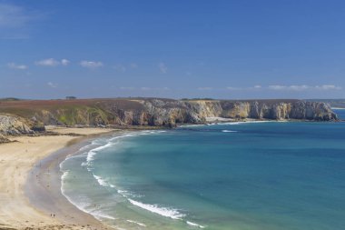 Veryach plajı (Plage du Veryac 'h), Camaret-sur-Mer, Crozon, Brittany, Fransa