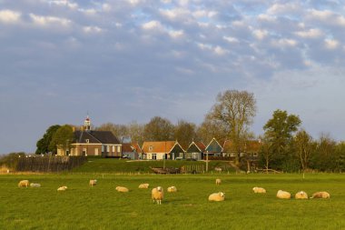 Former island of Schokland, UNESCO World Heritage Site, Netherlands clipart
