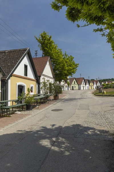 Rua Tradicional Das Adegas Kellergasse Falkenstein Baixa Áustria Áustria — Fotografia de Stock