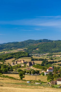 Chateau de Berze-le-Chatel kalesi, Saone-et-Loire kalkışı, Burgundy, Fransa
