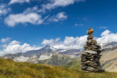 Col de l 'Iseran yakınlarındaki manzara, Savoy, Fransa