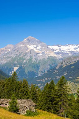 Lanslebourg-Mont-Cenis yakınlarındaki manzara, Savoy, Fransa