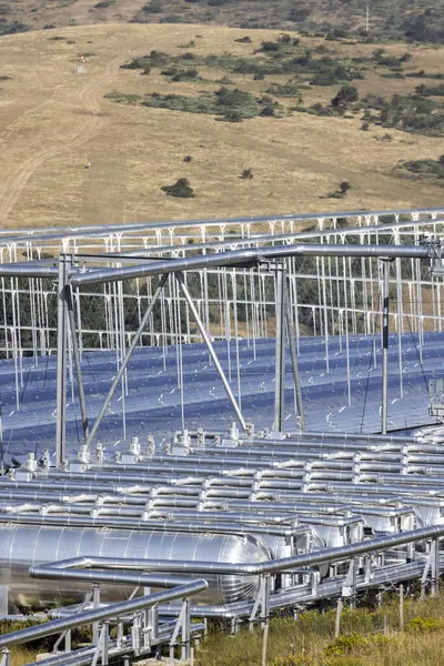 Planta Solar Concentración Termodinámica Tipo Fresnel Llo Francia — Foto de Stock