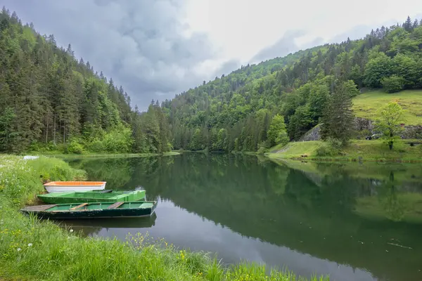 Paisagem Perto Dedinky Stratena Com Rio Hnilec Parque Nacional Slovak — Fotografia de Stock