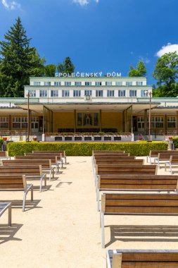 Güney Moravya 'daki Luhacovice, pitoresk spa kasabası