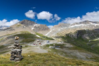 Col de l 'Iseran yakınlarındaki manzara, Savoy, Fransa