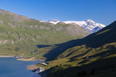 Lac du Mont Cenis yakınlarındaki manzara, Savoy, Fransa