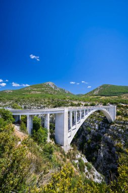 Pont de l 'Artuby Köprüsü, Provence' deki Verdon Nehri Kanyonu (Verdon Boğazı)