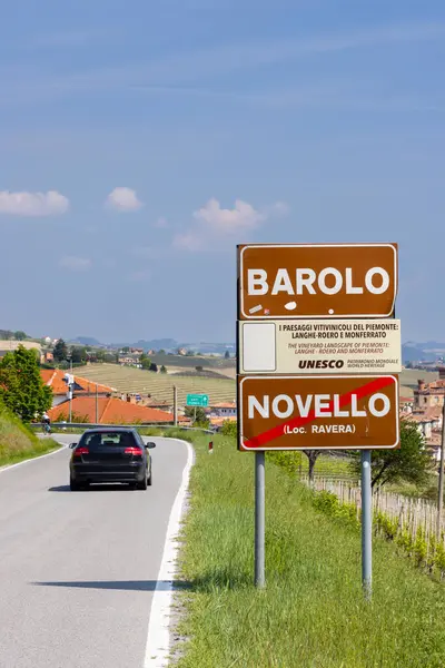 Typical Vineyard Barolo Barolo Wine Region Province Cuneo — Stock Photo, Image