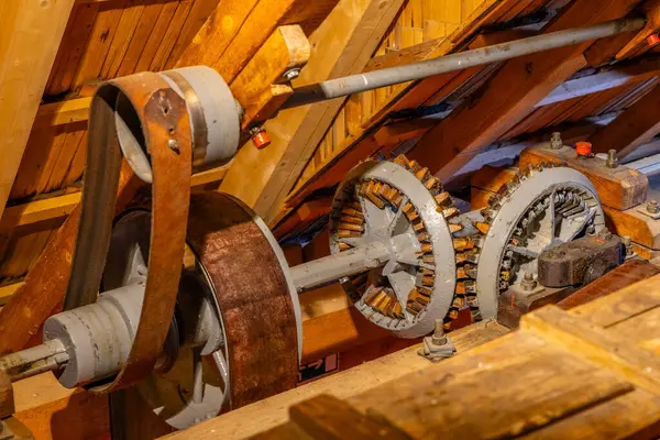 Slovakya 'nın Jelka kentindeki su değirmeni ve açık hava müzesinin iç manzarası