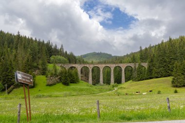 Telgart, Horehronie, Slovakya yakınlarındaki Chramossky köprüsü.