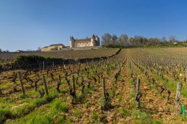 Chateau de Rully Şatosu, Saone-et-Loire kalkışı, Burgundy, Fransa