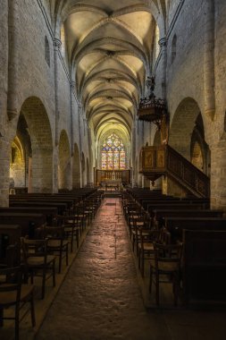 interior of Saint-Just church in Arbois, department Jura, Franche-Comte, France