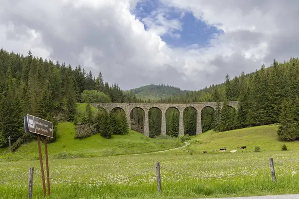 Railway Bridge Chramossky Viadukt Telgart Horehronie Slovakia — Stock Photo, Image