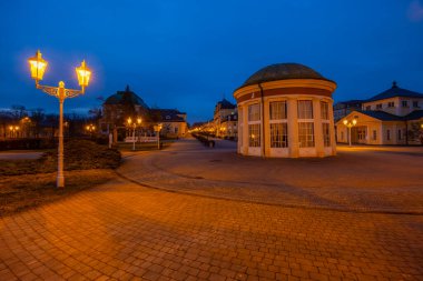Frantiskovy lazne spa town during evening, UNESCO World Heritage Site clipart