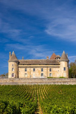 Chateau de Rully Şatosu, Saone-et-Loire kalkışı, Burgundy, Fransa