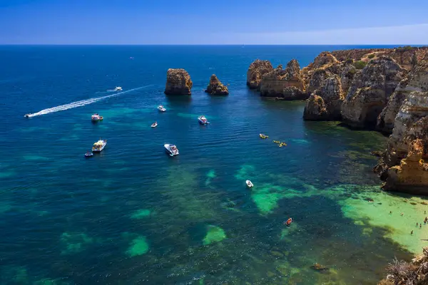 Küste Der Algarve Bei Lagos Portugal — Stockfoto