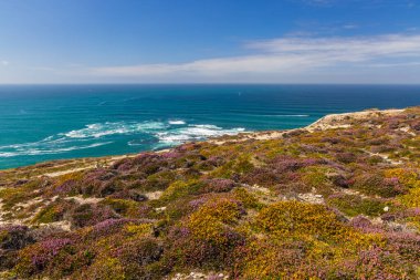 Cap de la Chevre, Crozon, Brittany, Fransa 'da manzara