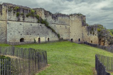 Chateau de Gencay ruins (Du Guesclin), department Vienne, Aquitaine, France clipart