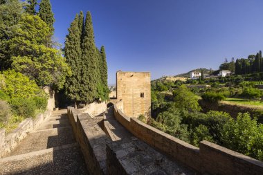 Alhambra, Generalife ve Albayzin (Generalife y Albaicn de Granada), UNESCO sitesi, Granada, Endülüs, İspanya.