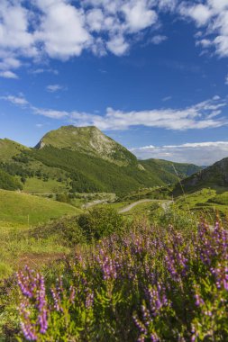 Col d 'Agnes yakınlarındaki manzara, Ariege Bölümü, Pireneler, Fransa