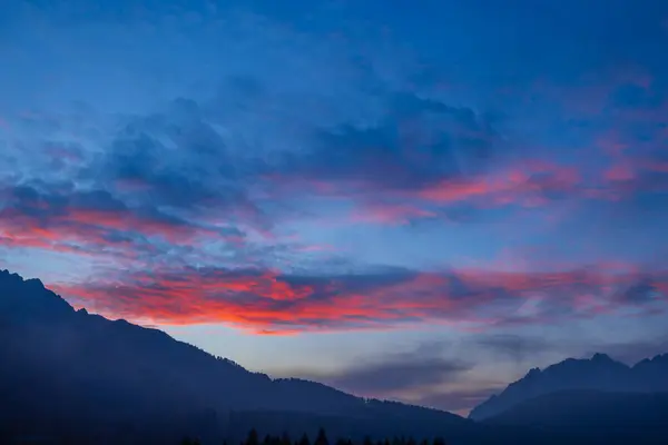 Lanskap Dekat Sella Razzo Dan Sella Rioda Lulus Carnic Alps Stok Gambar Bebas Royalti
