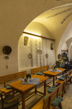 Tipik küçük kasaba Poysdorf - şarap merkezi, Aşağı Avusturya, Avusturya