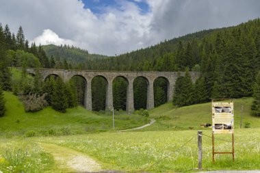 Telgart, Horehronie, Slovakya yakınlarındaki Chramossky köprüsü.