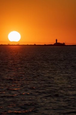 Deniz feneri Phare de la Gacholle, Parc Naturel bölgesel de Camargue, Provence, Fransa